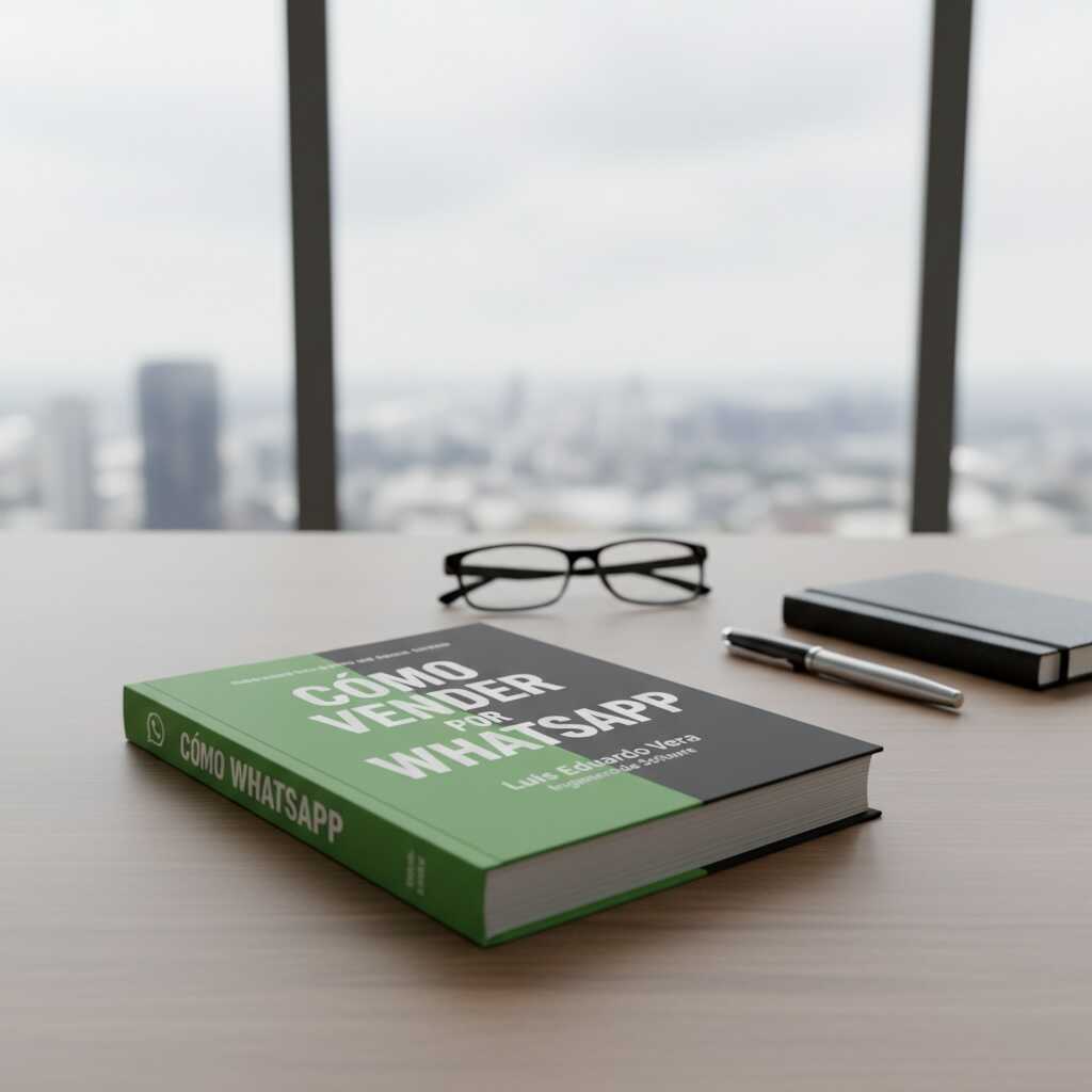 Contraportada del libro 'Cómo Vender por WhatsApp' por Ing. Luis Vera